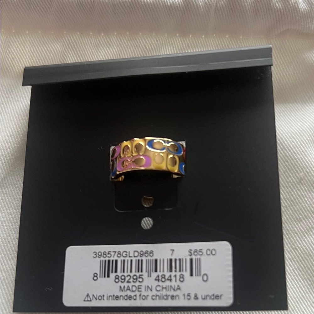Coach Rainbow Pattern Ring - Picture 3 of 3
